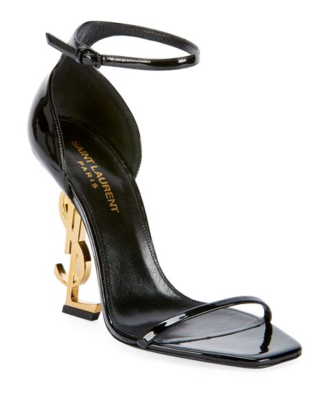 ysl logo heel sandals|YSL sandals flat.